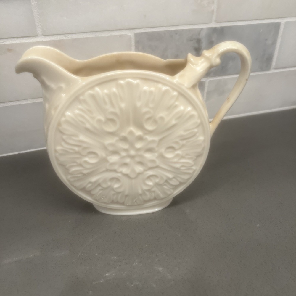 Lenox Woodland Special Round Creamer Pitcher ~ Snowflake. Vintage. Cottage Core.
